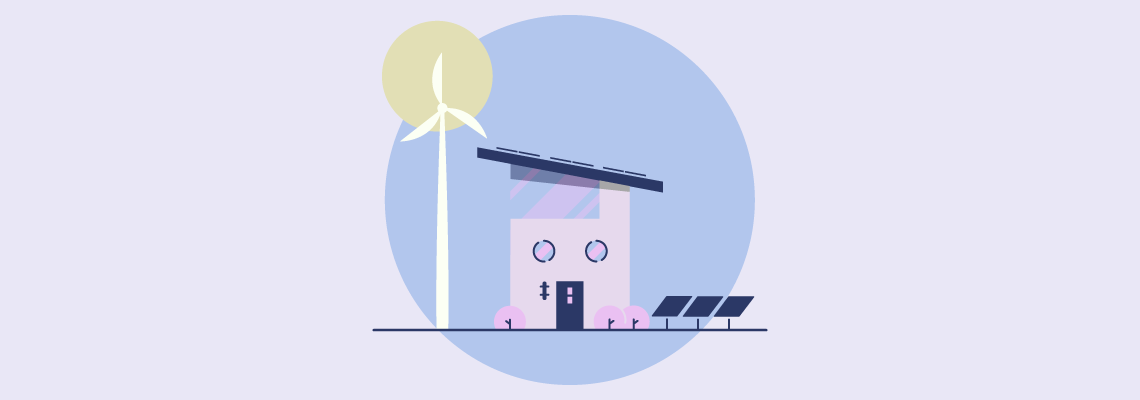 太阳能电池板和风力涡轮机