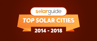 2014-2018年，哪些太阳能城市排名第一？