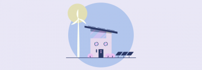 太阳能电池板与风力涡轮机